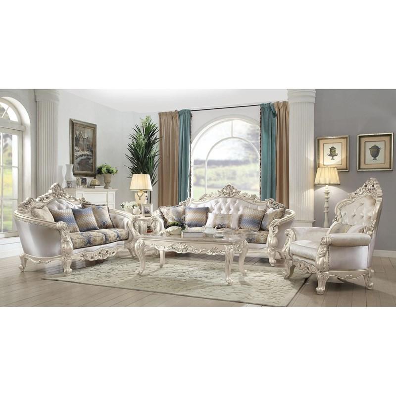 Large Picture of Acme Furniture Gorsedd 52441 Loveseat with 4 Pillows