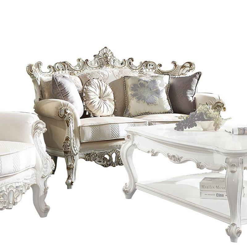 Acme Furniture Picardy II 53461 Loveseat with 4 Pillows