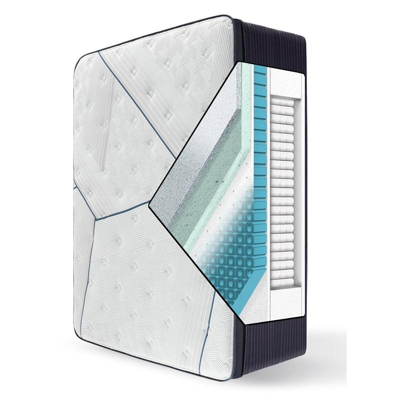 Large Picture of Serta CF4000 Hybrid Quilted Medium Pillow Top Mattress Set (Twin)