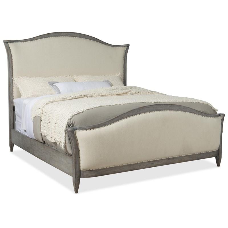 Hooker Furniture 5805-90860-96 Ciao Bella Cal King Upholstered Bed- Speckled Gray
