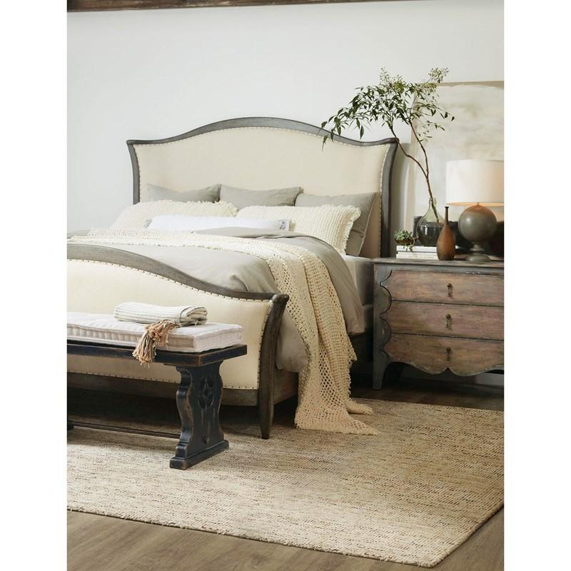 Large Picture of Hooker Furniture 5805-90860-96 Ciao Bella Cal King Upholstered Bed- Speckled Gray