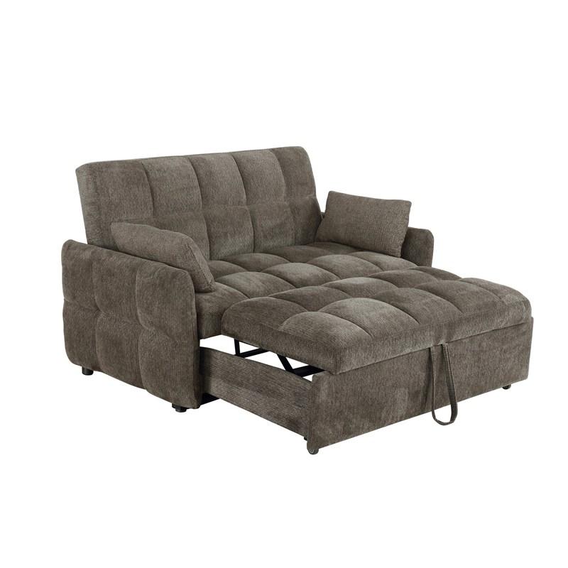 Large Picture of Coaster Furniture Cotswold 508308 Upholstered Convertible Sleeper Sofa Bed - Dark Grey