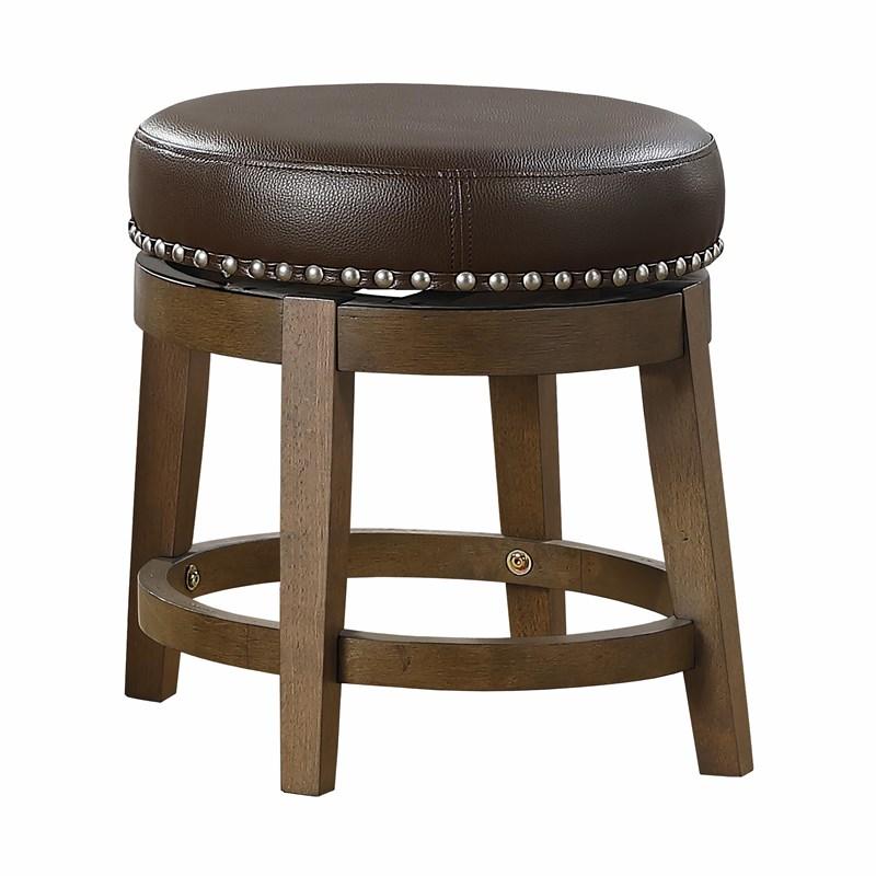 Homelegance Westby 5681BRW-18 Round Swivel Stool, Brown