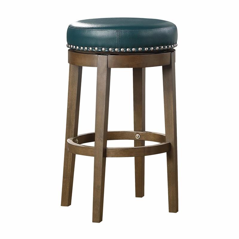 Homelegance Westby 5681GEN-29 Round Swivel Pub Height Stool, Green