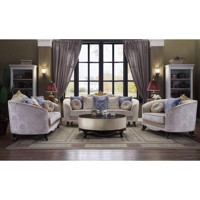 Large Picture of Acme Furniture Sheridan 53945 Sofa with 7 Pillows