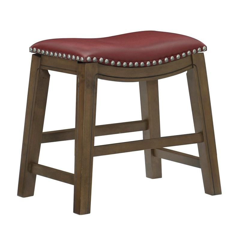 Large Picture of Homelegance Ordway 5682RED-18 18 Dining Stool, Red