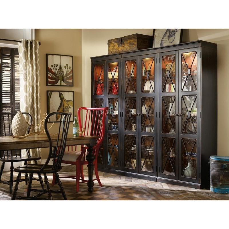 Large Picture of Hooker Furniture 3005-50001 Sanctuary Two-Door Thin Display Cabinet - Ebony