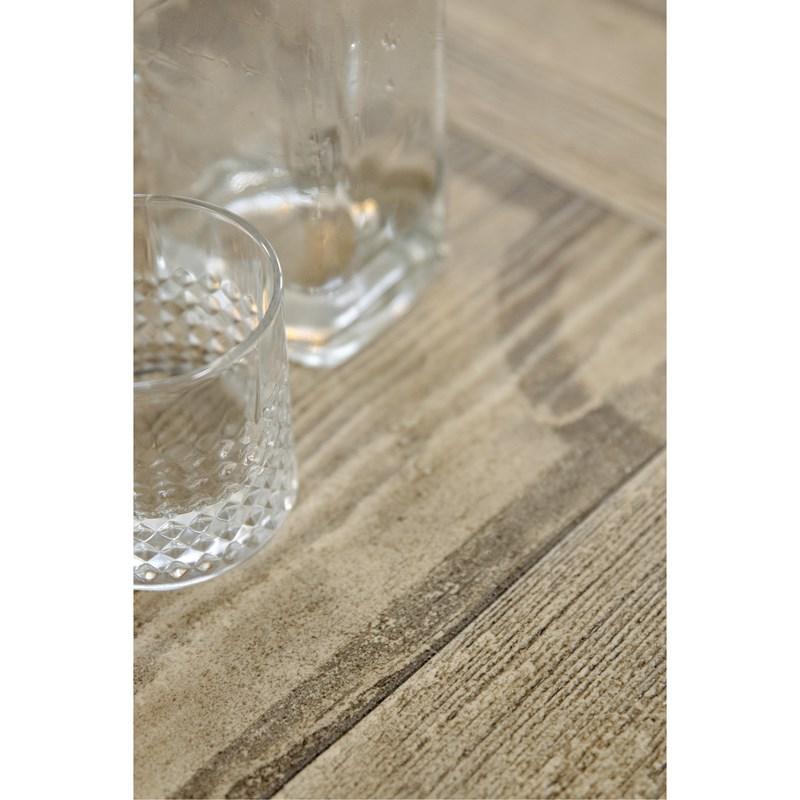 Large Picture of Hooker Furniture 5805-75200-80 Ciao Bella 84in Trestle Table with 2-18in Leaves-Flaky White/Black