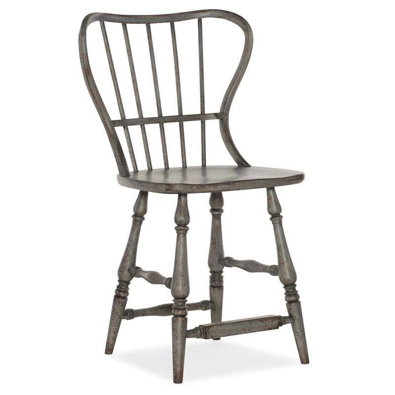 Hooker Furniture 5805-75351-96 Ciao Bella Spindle Back Counter Stool-Speckled Gray