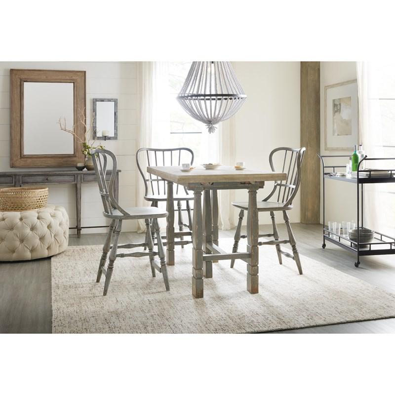 Large Picture of Hooker Furniture 5805-75351-96 Ciao Bella Spindle Back Counter Stool-Speckled Gray