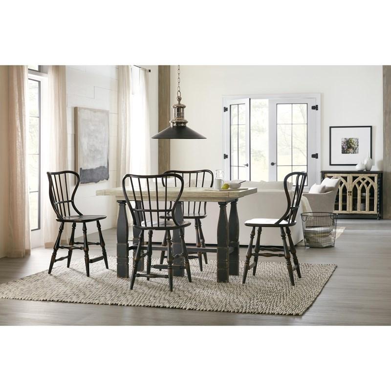 Large Picture of Hooker Furniture 5805-75351-99 Ciao Bella Spindle Back Counter Stool-Black