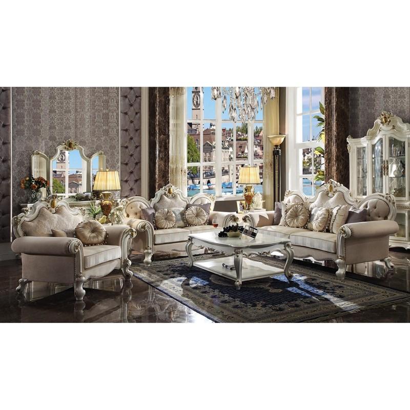 Large Picture of Acme Furniture Picardy 55461 Loveseat with 5 Pillows
