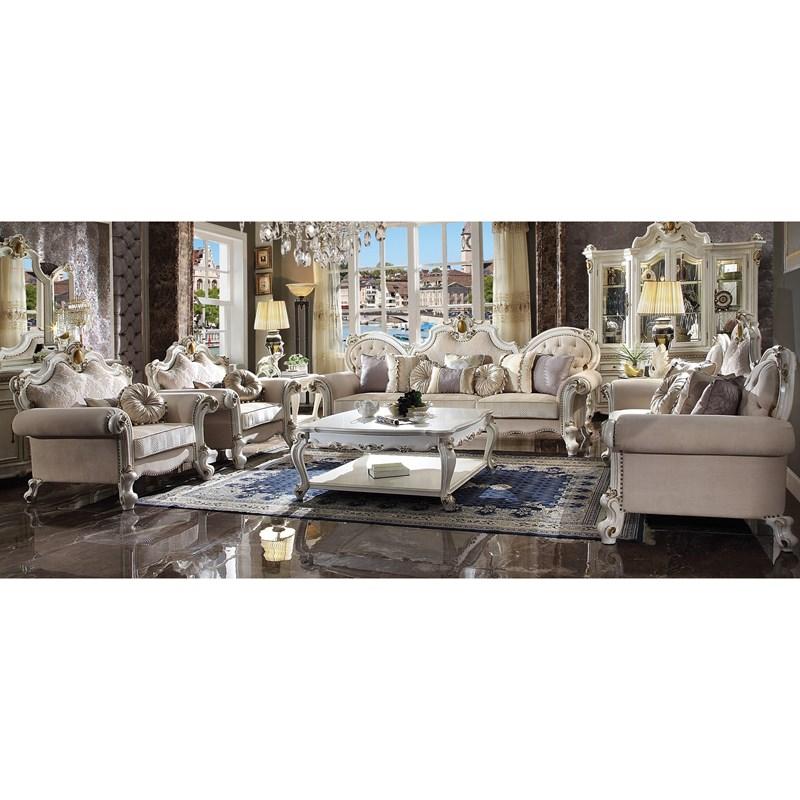 Large Picture of Acme Furniture Picardy 55465 Oversized Sofa with 8 Pillows