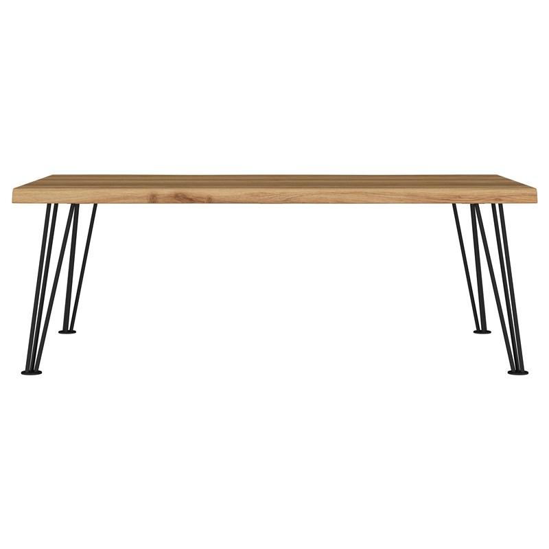 Large Picture of Coaster Furniture Zander 723498 Rectangular Wood Top Coffee Table - Natural Brown