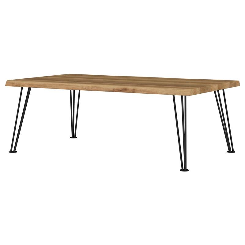 Large Picture of Coaster Furniture Zander 723498 Rectangular Wood Top Coffee Table - Natural Brown