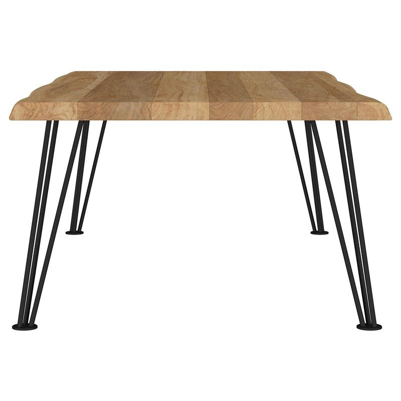 Large Picture of Coaster Furniture Zander 723498 Rectangular Wood Top Coffee Table - Natural Brown