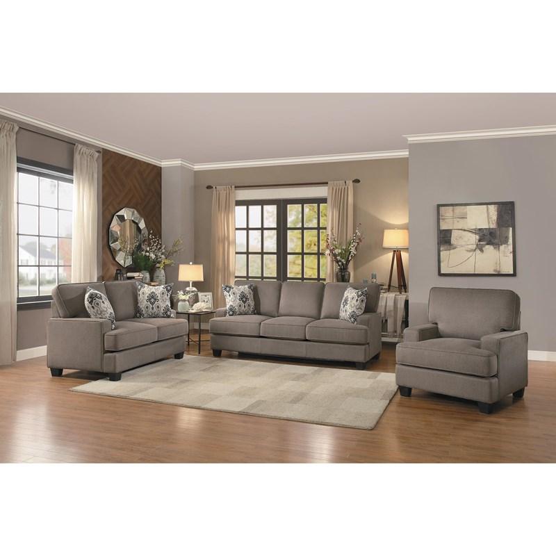 Large Picture of Homelegance Kenner 8245BR-3 Sofa - Brown