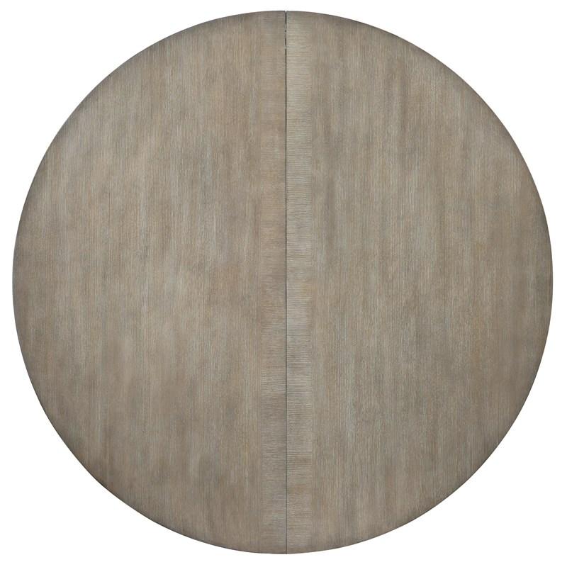 Large Picture of Hooker Furniture 6050-75203-GRY Affinity 48in Round Pedestal Dining Table with 1-18in Leaf