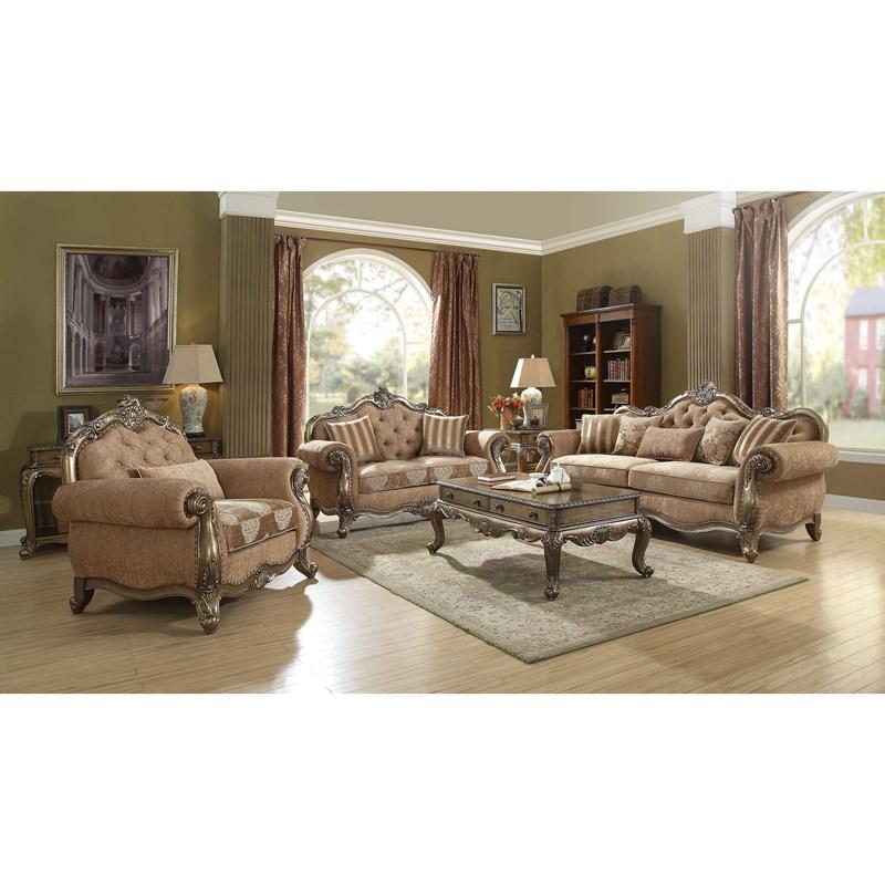 Large Picture of Acme Furniture Ragenardus 56030 Sofa with 5 Pillows