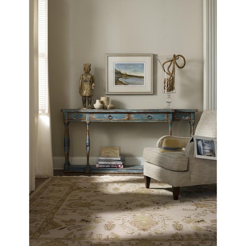 Large Picture of Hooker Furniture 5405-85003 Sanctuary Four-Drawer Thin Console