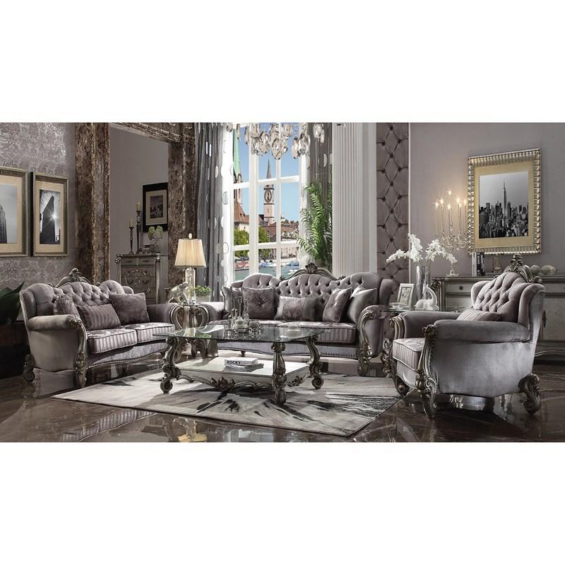 Large Picture of Acme Furniture Versailles 56840 Sofa with 5 Pillows
