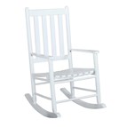 Coaster Furniture Annie 609455 Slat Back Solid Wood Rocking Chair - White