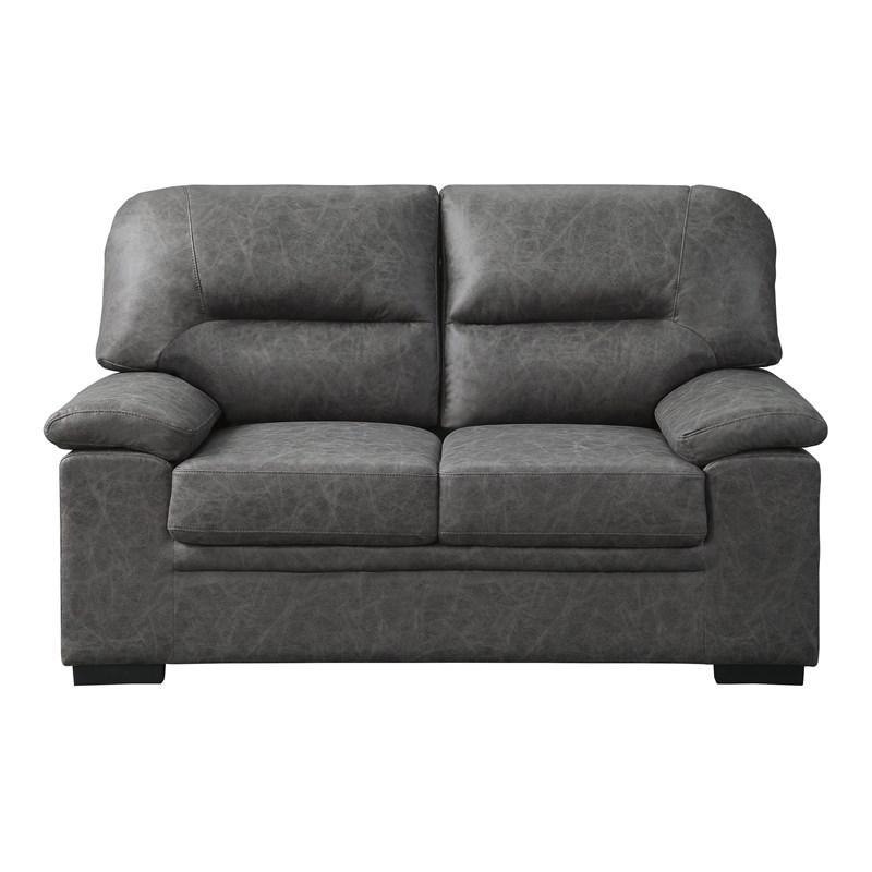 Homelegance Michigan 9407DG-2 Love Seat - Dark Grey