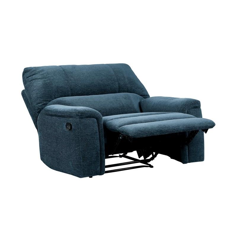 Large Picture of Homelegance Dickinson 9413IN-1 Reclining Chair - Indigo