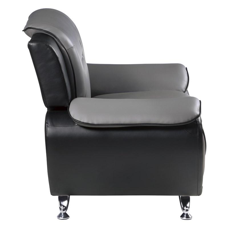 Large Picture of Homelegance Matteo 9419-1 Chair - Black/Grey
