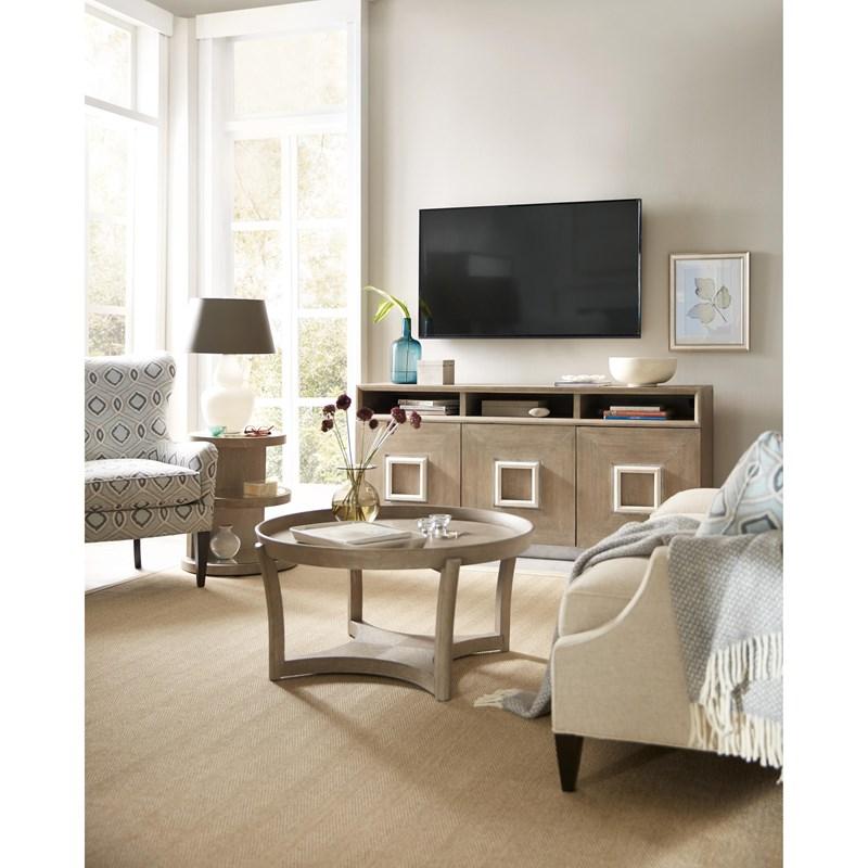 Large Picture of Hooker Furniture 6050-80111-GRY Affinity Round Cocktail Table
