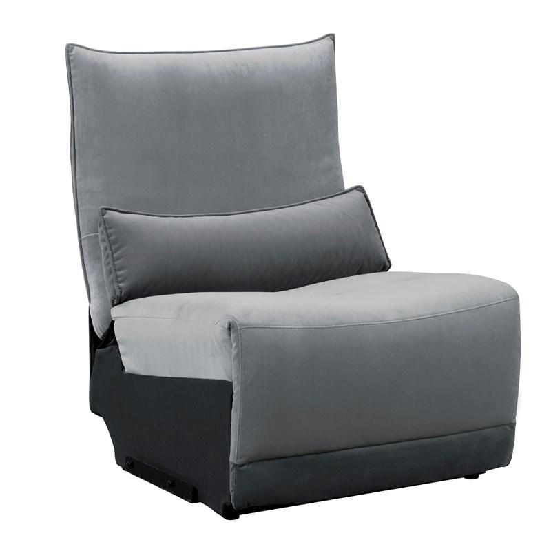 Large Picture of Homelegance Helix 9459GY*5SCPW 5 pc Power Reclining Sectional with Adjustable Headrests