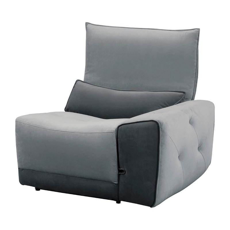 Large Picture of Homelegance Helix 9459GY*5SCPW 5 pc Power Reclining Sectional with Adjustable Headrests