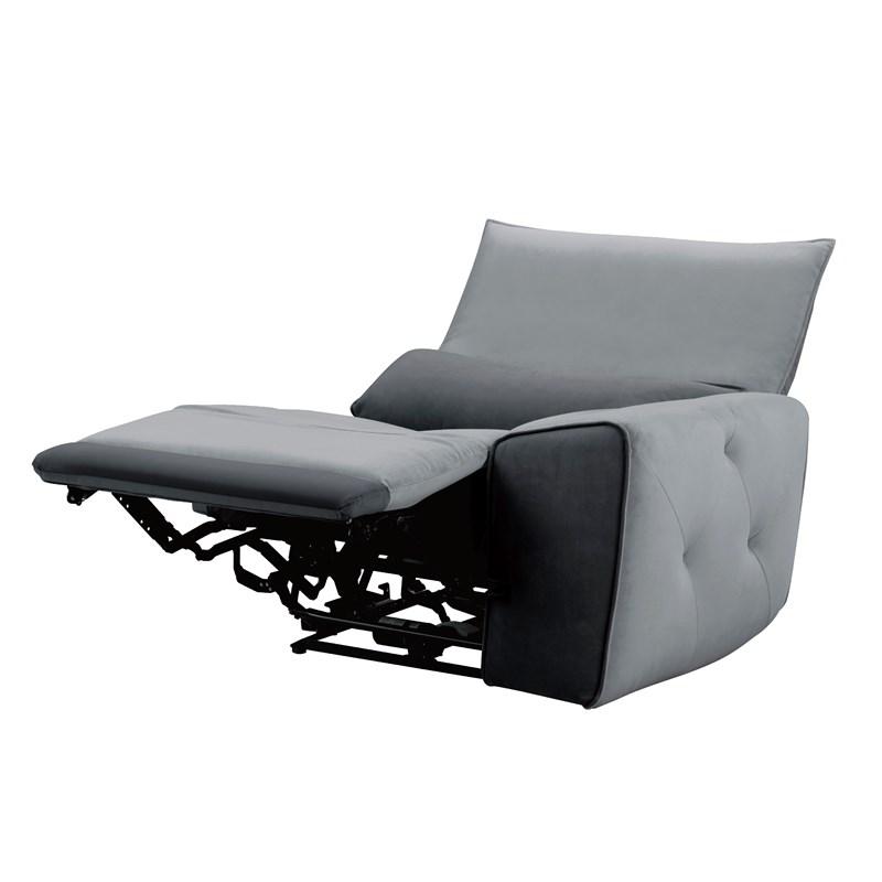 Large Picture of Homelegance Helix 9459GY*5SCPW 5 pc Power Reclining Sectional with Adjustable Headrests