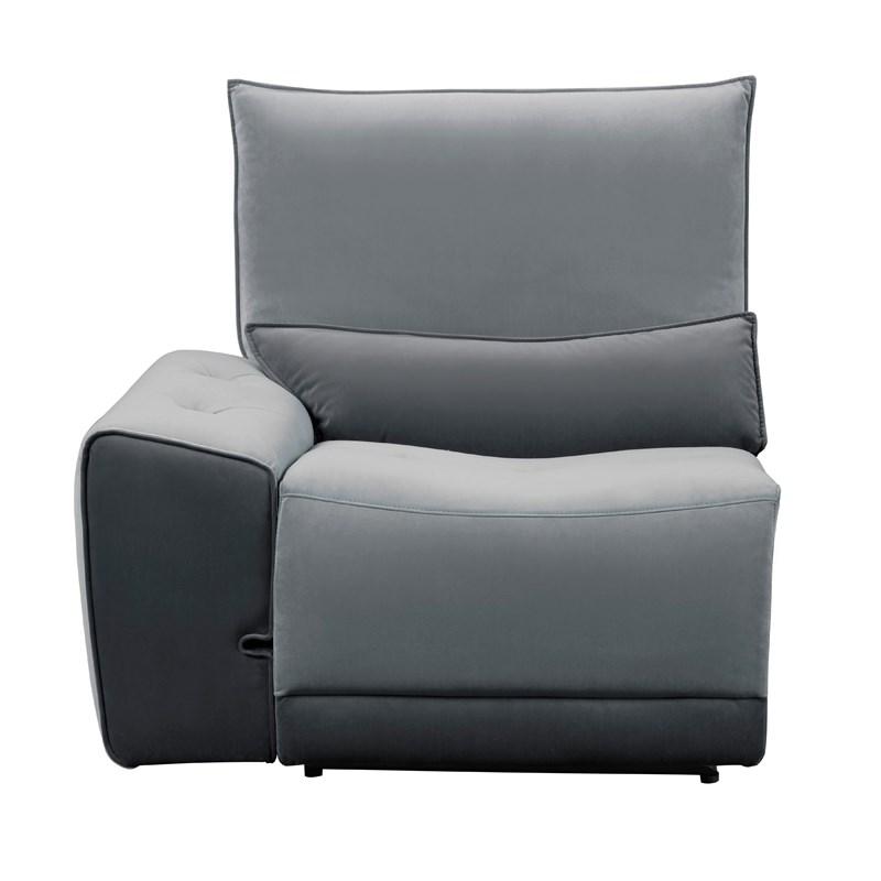 Large Picture of Homelegance Helix 9459GY*5SCPW 5 pc Power Reclining Sectional with Adjustable Headrests