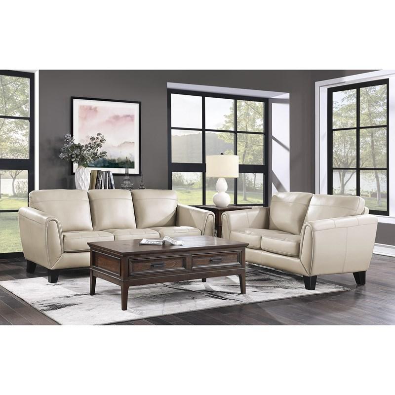 Large Picture of Homelegance Spivey 9460BE-3 Sofa - Beige