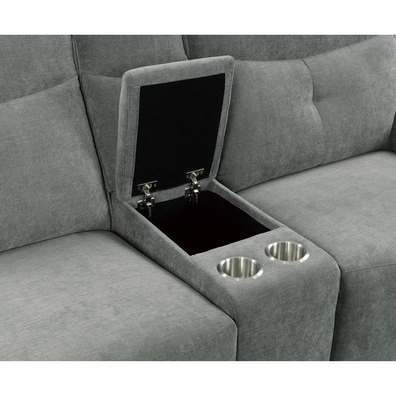Large Picture of Homelegance Tesoro 9509DG*6LR5R 6 pc Modular Reclining Sectional with Right Chaise