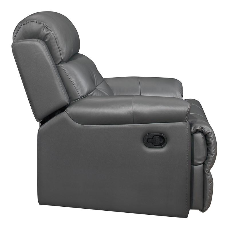 Large Picture of Homelegance Lambent 9529DGY-1 Reclining Chair - Dark Grey