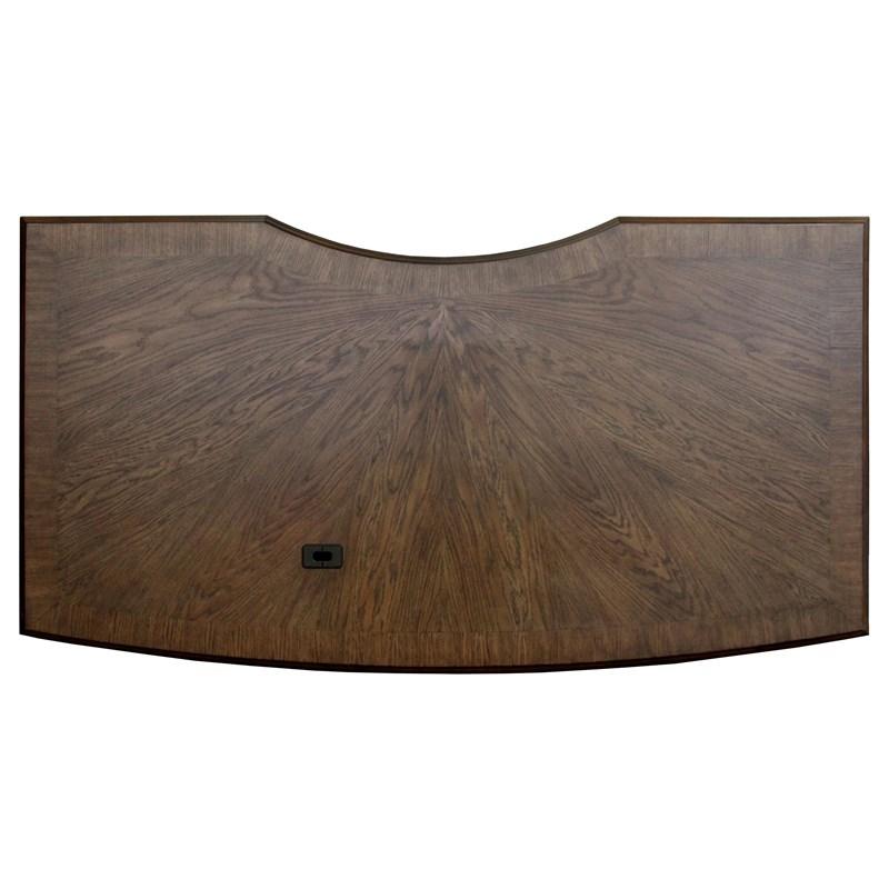 Large Picture of Coaster Furniture Hartshill 881281 72-inch 7-Drawer Executive Desk - Burnished Oak