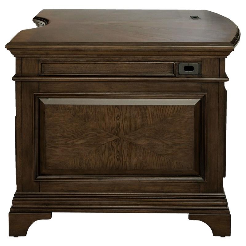 Large Picture of Coaster Furniture Hartshill 881281 72-inch 7-Drawer Executive Desk - Burnished Oak