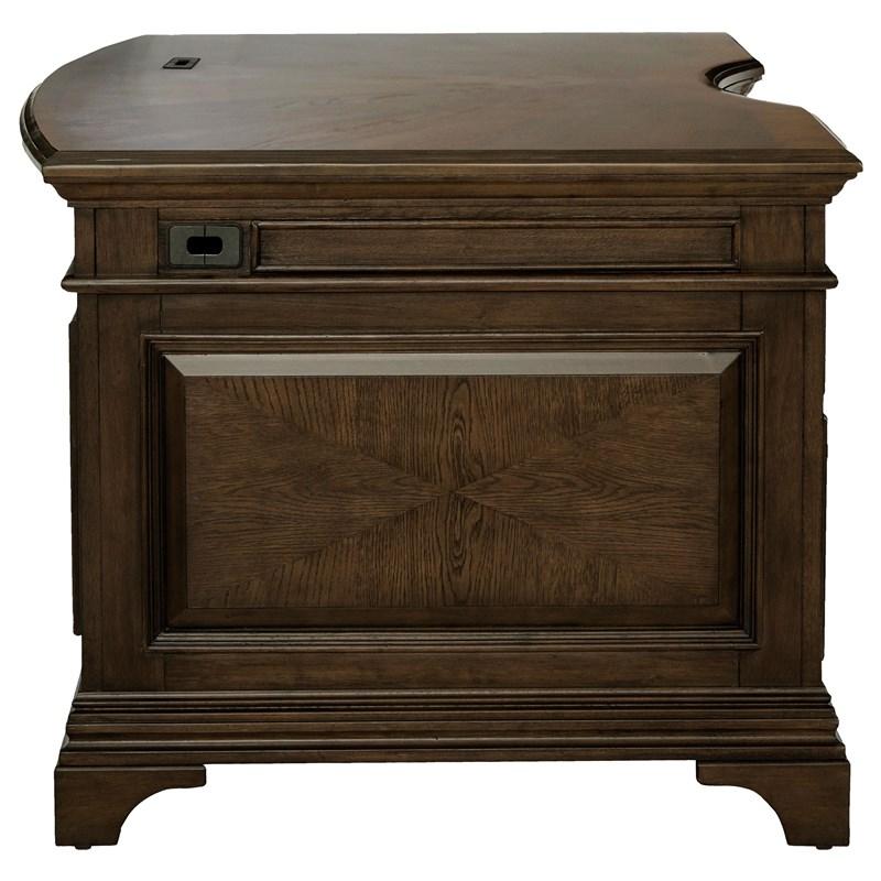 Large Picture of Coaster Furniture Hartshill 881281 72-inch 7-Drawer Executive Desk - Burnished Oak