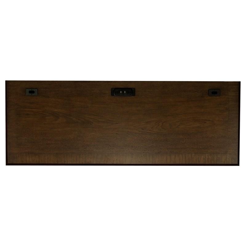 Large Picture of Coaster Furniture Hartshill 881282 66-inch 5-Drawer Credenza Office Desk - Burnish Oak