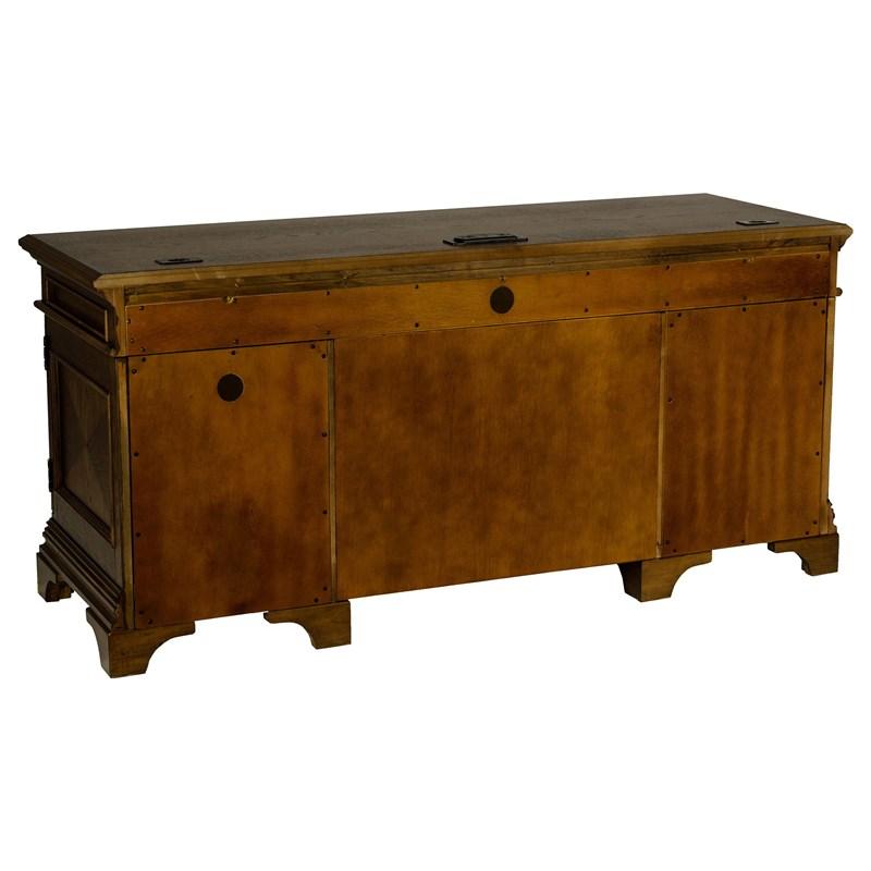 Large Picture of Coaster Furniture Hartshill 881282 66-inch 5-Drawer Credenza Office Desk - Burnish Oak