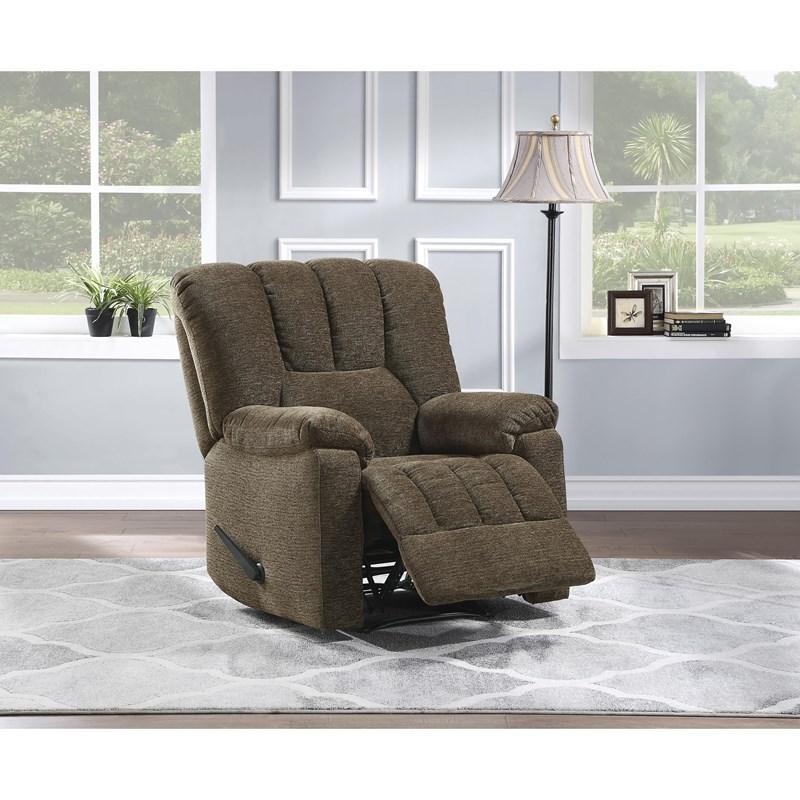 Large Picture of Homelegance Annaliese 9534BR-1 Reclining Chair - Brown