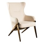 Coaster Furniture Walker 903052 Upholstered high Wingback Accent Chair - Cream