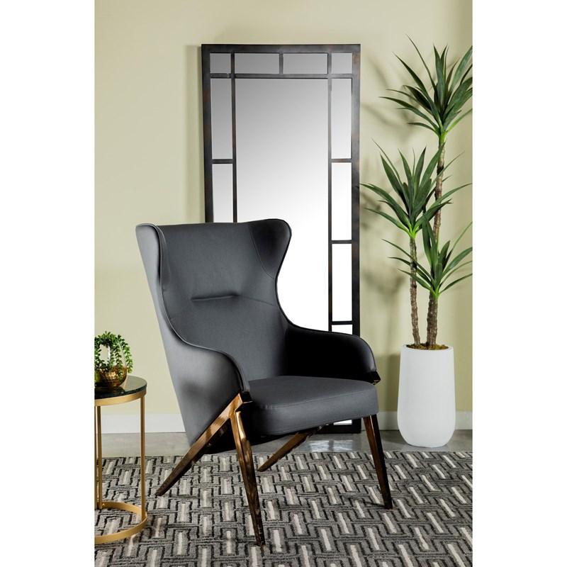 Large Picture of Coaster Furniture Walker 903053 Upholstered high Wingback Accent Chair - Slate