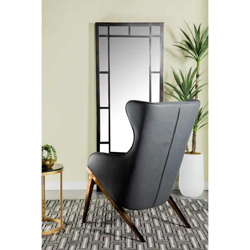 Large Picture of Coaster Furniture Walker 903053 Upholstered high Wingback Accent Chair - Slate