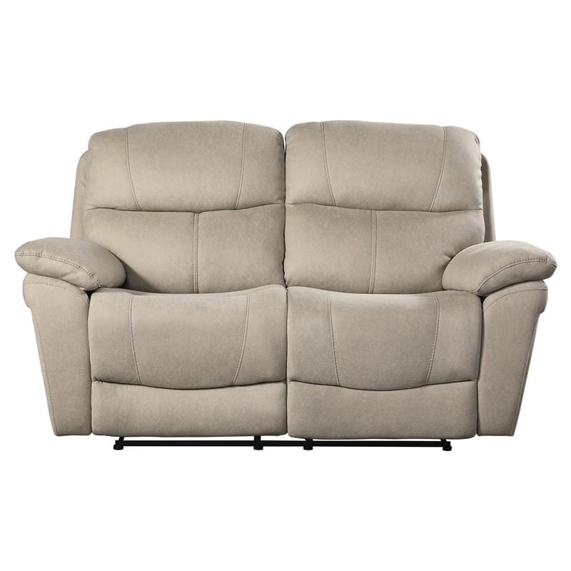 Homelegance Longvale 9580TN-2 Double Reclining Love Seat - Tan