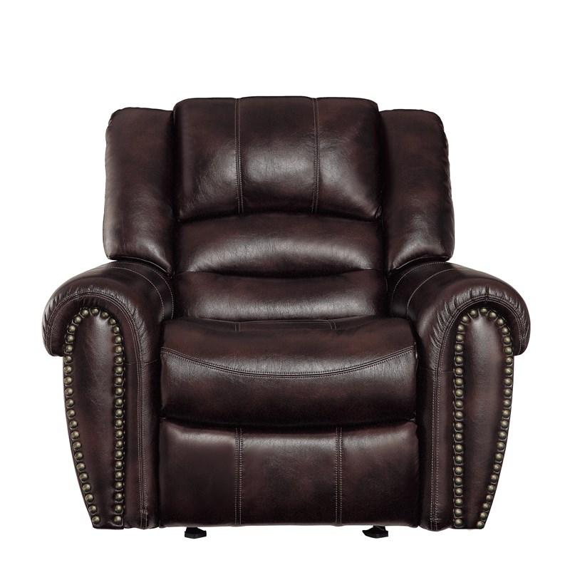 Homelegance Center Hills 9668NDB-1 Glider Reclining Chair - Dark Brown