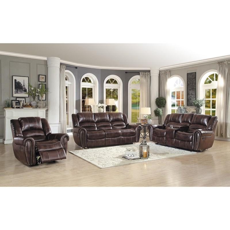 Large Picture of Homelegance Center Hills 9668NDB-1 Glider Reclining Chair - Dark Brown
