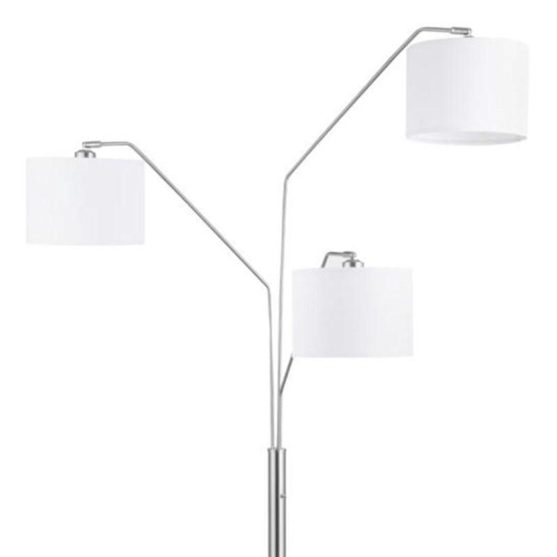 Large Picture of Coaster Furniture Jirou 923238 84-inch Drum Shade Tree Floor Lamp - Satin Nickel
